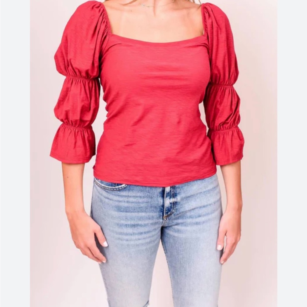 Nation LTD Hillary Romance Tee XL, 3/4 sleeves